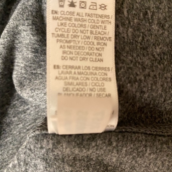 HOODIE REEBOK Quarter zip Tunic Fitted pullover Gray Spandex Yoga XL - Picture 5 of 10